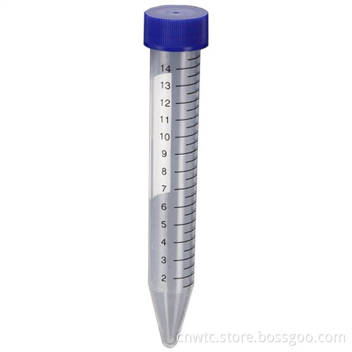 15ml and 50ml Lab Plastic Falcon Centrifuge Tubes with Blue Screw Caps